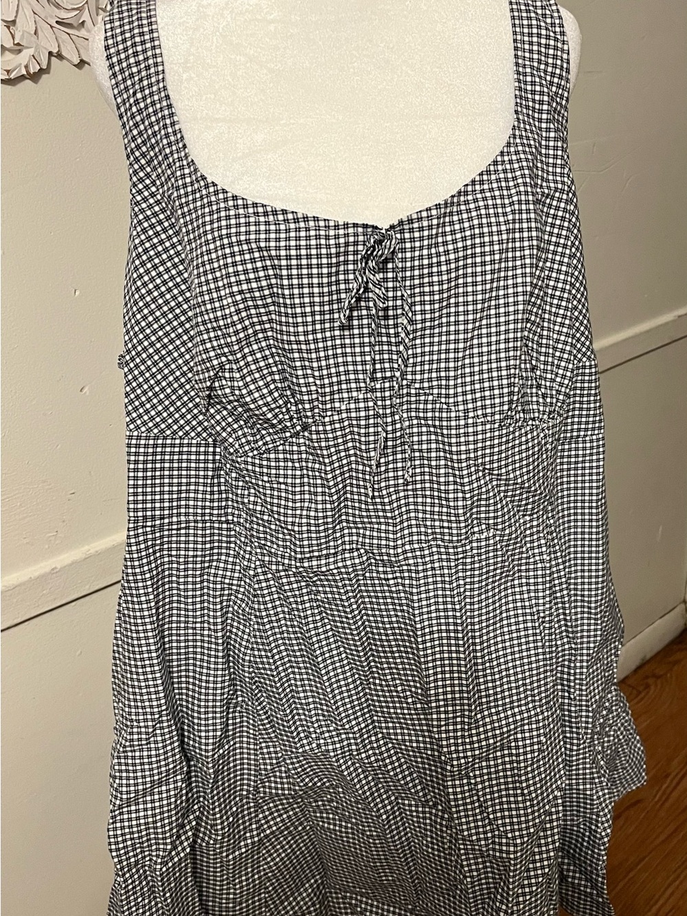 Old Navy White and Black Gingham Dress